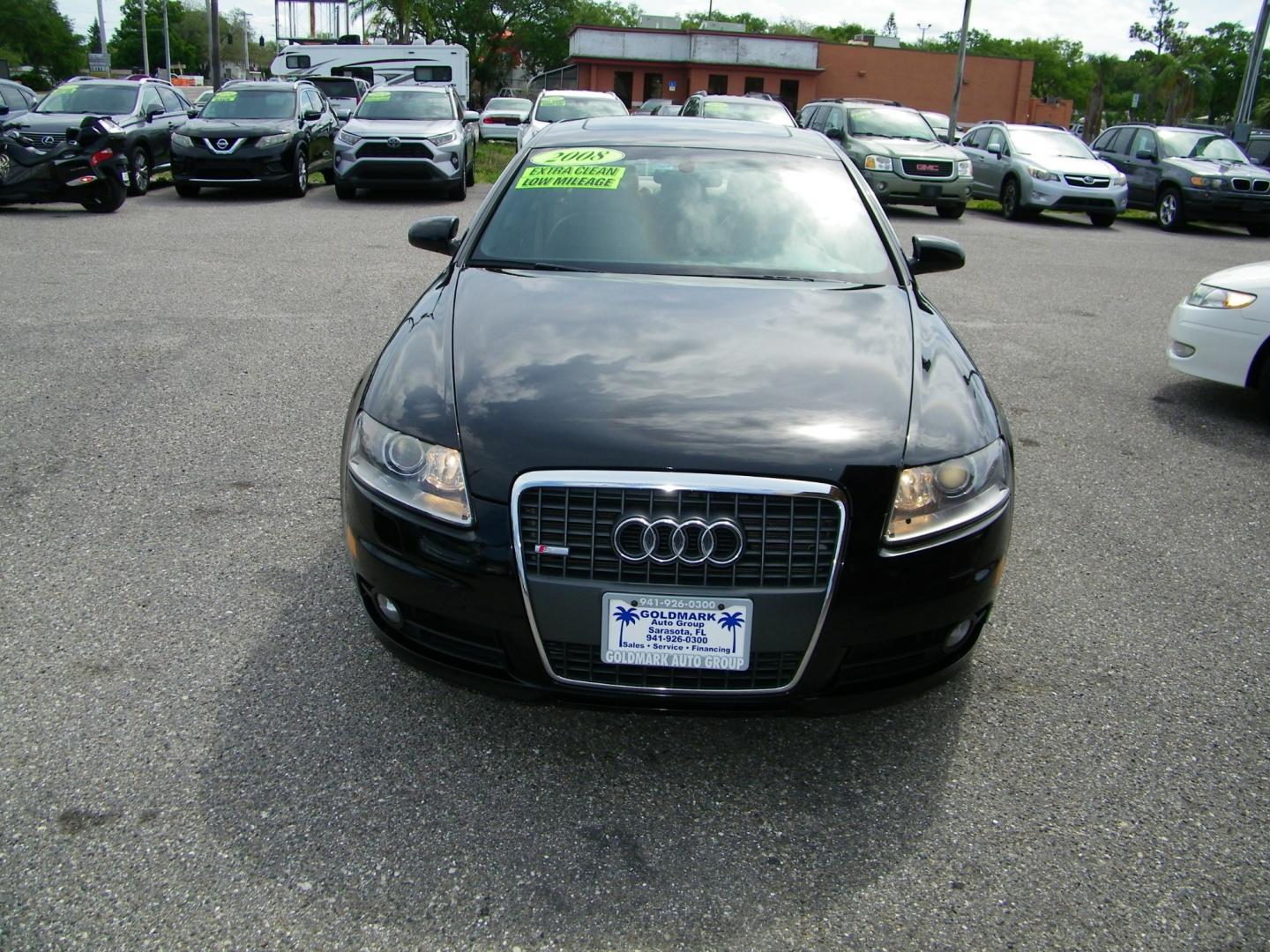 2008 Black /Saddle Audi A6 3.2 with Tiptronic (WAUDH74F18N) with an 3.1L V6 DOHC 24V engine, 6-Speed Automatic Overdrive transmission, located at 4000 Bee Ridge Road, Sarasota, FL, 34233, (941) 926-0300, 27.298664, -82.489151 - Photo#1